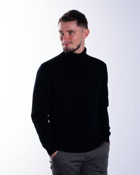 Image de Pull col roulé cahemire unité -  2 XL NOIR