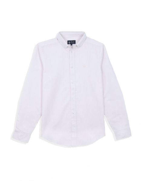 Image de Chemise Oxford rayée fine unité -  4 XL ROSE