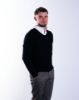 Image de Pull col V en cachemire pack de 10 pièces ( 30.00 € / p ) -  Pack NOIR